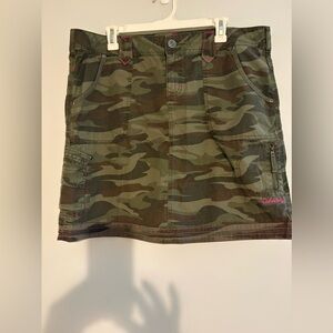 Cabela's Camouflage Cargo Skirt with Pink Stitching